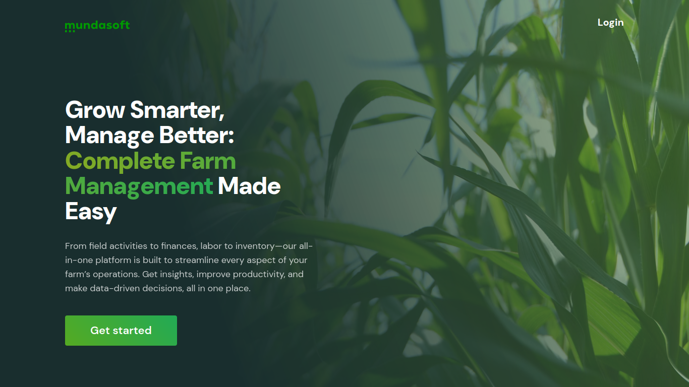 MundaSoft website landing page