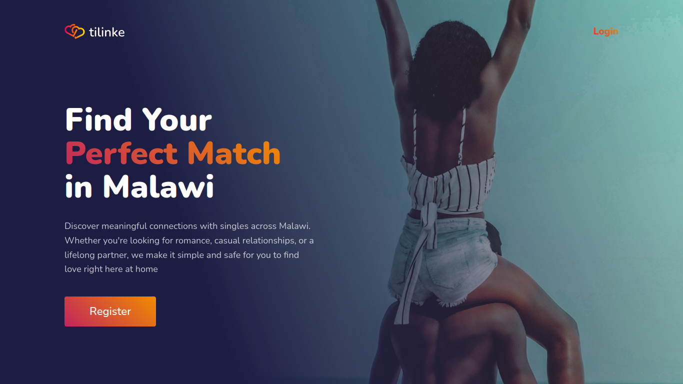 Tilinke dating site landing page